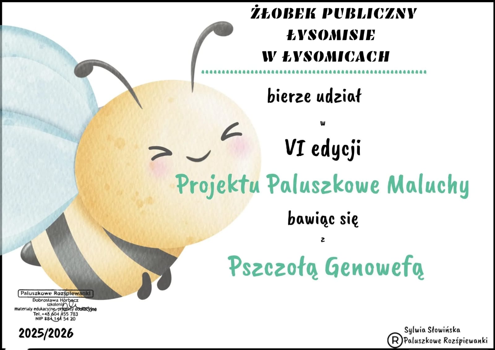 Żłobek Publiczny Łysomisie bierze udział w projekcie PALUSZKOWE MALUCHY